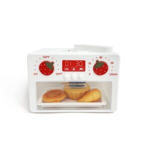 Target Bullseye Playground Kids 6 piece Play Oven Toy Lights Up- White & Red New